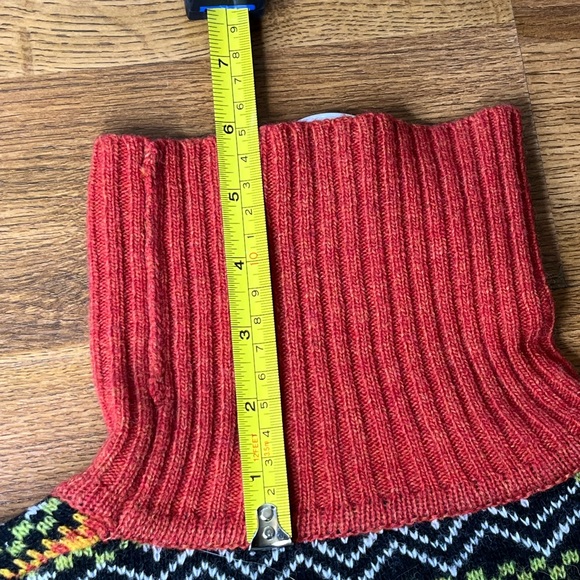 Y2K Vintg  Chunky Turtleneck Sweater Holiday Multicolor Rainbow Stripe Geometric - Picture 4 of 9